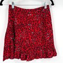 Lovers + Friends  Women's Sahara Cheetah Lined Lena Mini Skirt Red Black Size XS Photo 2