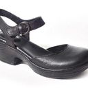 Born concept  BOC Black Levina Leather Chunky Clogs Size 10 Photo 0