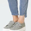 Superga  2790 Platform Sneakers Womens 7US Gray Canvas Cotton Lace Up Photo 14