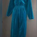 Vintage Blue California ROC  Velour Long Sleeve Jumpsuit Jumper Women’s Medium Photo 0