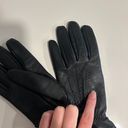 Thinsulate insulation 40 gram small leather gloves in black Photo 2