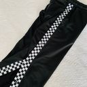 Vans Black Straight Leg Checkered Hem Pants Photo 4