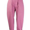 Isabel Marant ‎ Gaviao High Waist Trousers Pants Pink Tie Cuff Sz FR 34 US 0/2 Photo 0