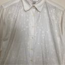 Krass&co VINTAGE! 90s CASUAL CORNER & . WHITE EMBROIDERED SCALLOPED BUTTON UP SHIRT TOP Photo 2