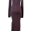 Amethyst RICK OWENS Ribbed Long Sleeve Dress in  Large Womens Maxi Knit Bodycon Photo 5