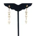 Ettika NWT  18K Gold-Plated 10MM Freshwater Pearl Cubic Zirconia Dangle Earrings Photo 2