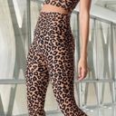 Beach Riot  Women's Cheetah Print Racerback Sports Bra S and leggings M Photo 1