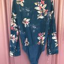 ZARA Floral Print V Neck Bodysuit Photo 4