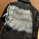 Topshop Studded Peace Leather Jacket - Real Leather Photo 6