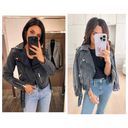 ALLSAINTS  Balfern Denim Biker Jacket Size US/2 Photo 2