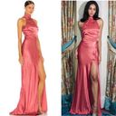 Lee SAU  Michelle Satin Full Length Maxi Dress Gown in Terracotta Sz 2 US Photo 1