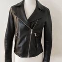 All Saints Dalby Biker Leather Jacket Black Photo 3