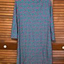 Aryeh Boutique  Turquoise and Hot Pink Patterned 3/4 Length Sleeve Dress Medium Photo 1