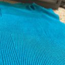 Blue Blush  turquoise sweater top Photo 3