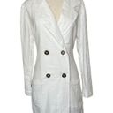 LPA  Double Breasted Jacket in White Linen Tie Waist Button Front Size XS New Photo 0