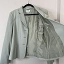 Talbots  Vintage 100% Wool Button Front Blazer Lightweight NEW Green Size 16 Long Photo 6