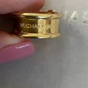 Michael Kors  Gold Plated Signature Logo Ring Photo 1