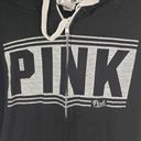 Victoria's Secret Victoria Secret Pink Hoodie Womens Small Black Graphic Print Full Zip Sweatshirt Photo 6