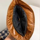 Coach  Vintage Leather Bucket Hat Size Small Black Photo 4