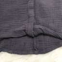 Revolve MONROW Gray Relaxed Gauze Twist Front Top Long Sleeve Button Front XS New Photo 4