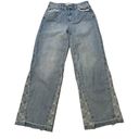 Vervet Flying Monkey High Rise Wide Leg Frayed Hem Jeans, Sz 25 Photo 2