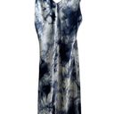 Natori NEW $130  Blue Tie Dye Sora Midi Slip Dress Photo 0