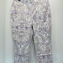 Chico's NEW Chico’s Slim Leg Crops in Fetching Paisley 5 Pocket Printed Denim Size 1P/8P Photo 3