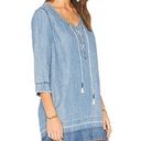 Michael Stars  Chambray Tencel Lace Up Dress Photo 1