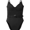 Good American NWT  Wire Cup Belted One Piece Swimsuit in Black - Size 4 (XL) Photo 7