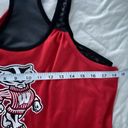 Colosseum 🦋 Wisconsin Badgers  Black Red Razor Back Tank Top XL Photo 4