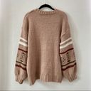 Love Riche  Boho Print Cozy Crewneck Sweater Size Small Photo 7