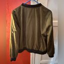 ALYX Satin Olive Green Lined Full Zip Pockets Military Bomber Jacket Size XL Photo 6