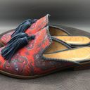 Jack Rogers  Womens Shoes 6 Delaney Mules Boho Textile Paisley Tassels Photo 3