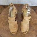 Jack Rogers  Womens Shoes Size 9.5M Brown Suede Open Toe Strap Chunk Heels Photo 2