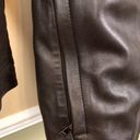 Marc New York  Women’s Dark Brown Leather Faux Trim Jacket Photo 3