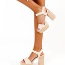 Soda Faux Leather Platform Chunky Heel Sandal Photo 2