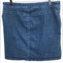 prAna  denim jean pencil short skirt stretch pockets dark wash outdoor classic Photo 1