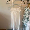 Blue Blush White Shirred Asymmetrical Dress Photo 1