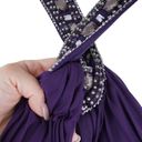 XScape Purple rhinestone studded evening dress Size 6 Photo 7