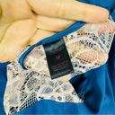 Frederick's of Hollywood  Baby Doll Royal‎ Blue Satin Size Medium Photo 6