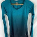 Calia by Carrie  Underwood Teal Ombre Flow Everyday Long Sleeve Tee Shirt XS Photo 1