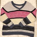 Caslon  Crewneck Marl Stripe Colorblock Textured Sweater 3X Photo 3