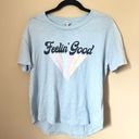 Wildfox  ‘Feelin’ Good’ pastel blue boho cotton t shirt Photo 3