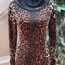 INC  Brown & Black Animal Print Round Neck Long Sleeves Casual Sweater Size Large Photo 0