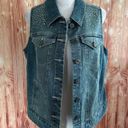 Style & Co Petite Jeweled Studded Denim Vest Photo 3