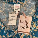 belle du jour  Algiers blue floral tiered rayon babydoll tunic top Size L NWT Photo 4