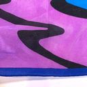 Oscar de la Renta 80s  Studio Colorful Squiggle Silk Scarf Photo 15