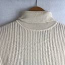 L.L.Bean  Thin Cable Knit Cream Turtleneck Sweater Size‎ Small Photo 2