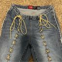 Vintage Y2K Younique Suede Lace Up Jeans Size 4 Photo 6