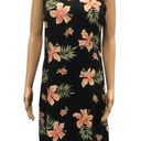 The Moon Vintage Pineapple Silk Black Hawaiian Floral Zip Sleeveless Dress Medium Photo 0